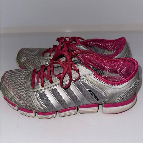 Adidas Climacool Oscillation Women's‎ 8.5 Silver/Pink Mesh Running Sneakers - Picture 4 of 7